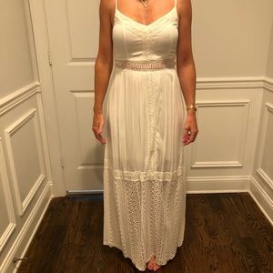 White summer Abercrombie maxi dress